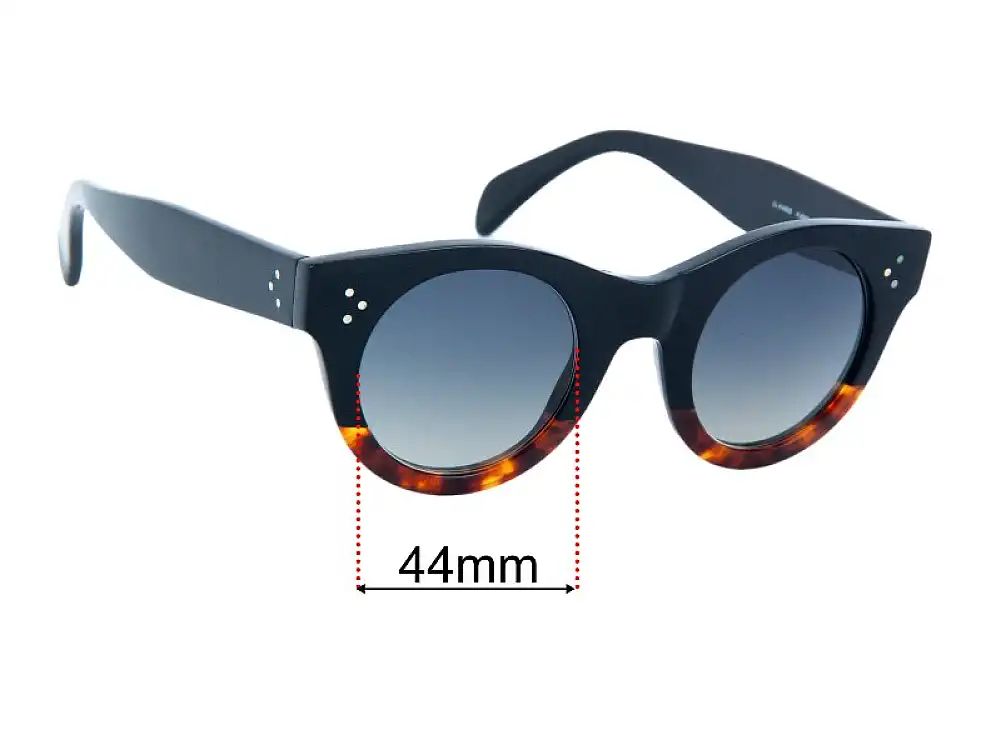Sunglass Fix Lentilles de Remplacement pour Celine CL 41425/S - 44mm Wide Sunglass Fix Lentilles de Remplacement pour Celine CL 41425/S - 44mm Wide