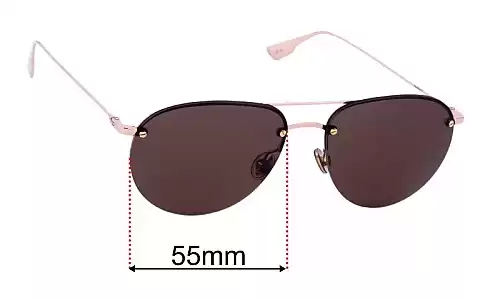 Sunglass Fix Replacement Lenses for Christian Dior Stellaire O11 55mm Christian Dior Stellaire O11 Replacement Lenses 55mm wide