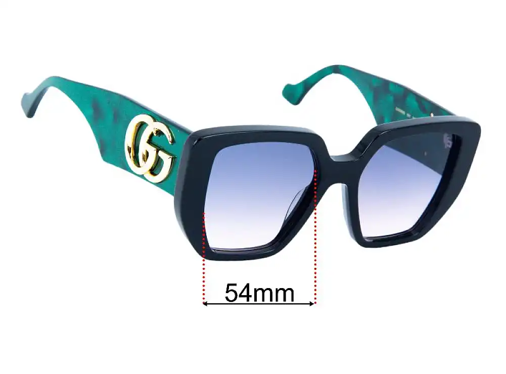 Sunglass Fix Lentilles de Remplacement pour Gucci GG0956S - 54mm Wide Sunglass Fix Lentilles de Remplacement pour Gucci GG0956S - 54mm Wide