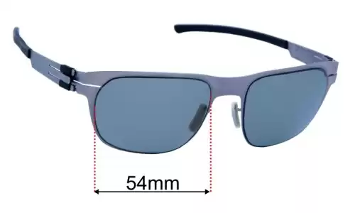 Sunglass Fix Replacement Lenses for IC! Berlin Dwight (Onono) 54mm IC! Berlin Dwight (Onono) Replacement Lenses 54mm wide