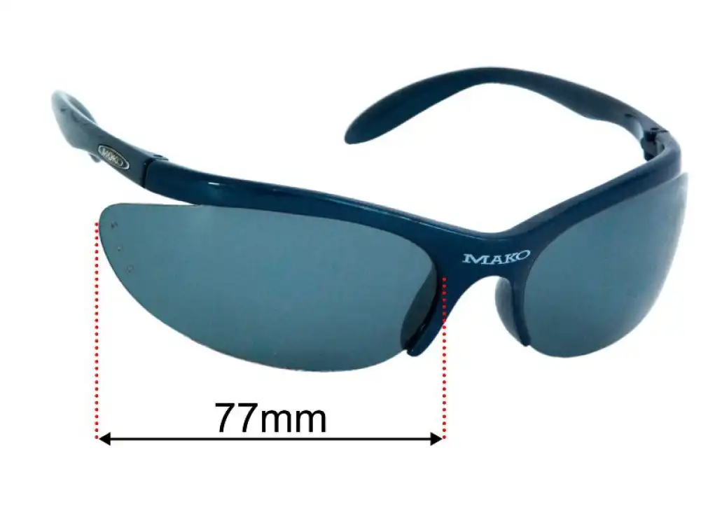 Sunglass Fix Lentilles de Remplacement pour Mako Armour 9370 - 77mm Wide Sunglass Fix Lentilles de Remplacement pour Mako Armour 9370 - 77mm Wide