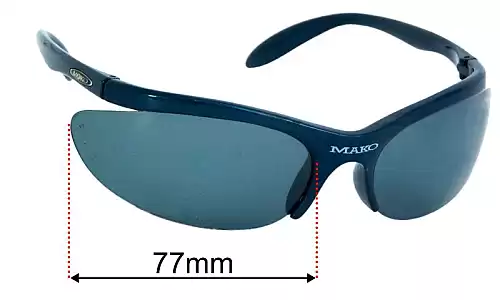 Sunglass Fix Lentilles de Remplacement pour Mako Armour 9370 - 77mm Wide Mako Armour 9370 Lentilles de Remplacement 77mm wide