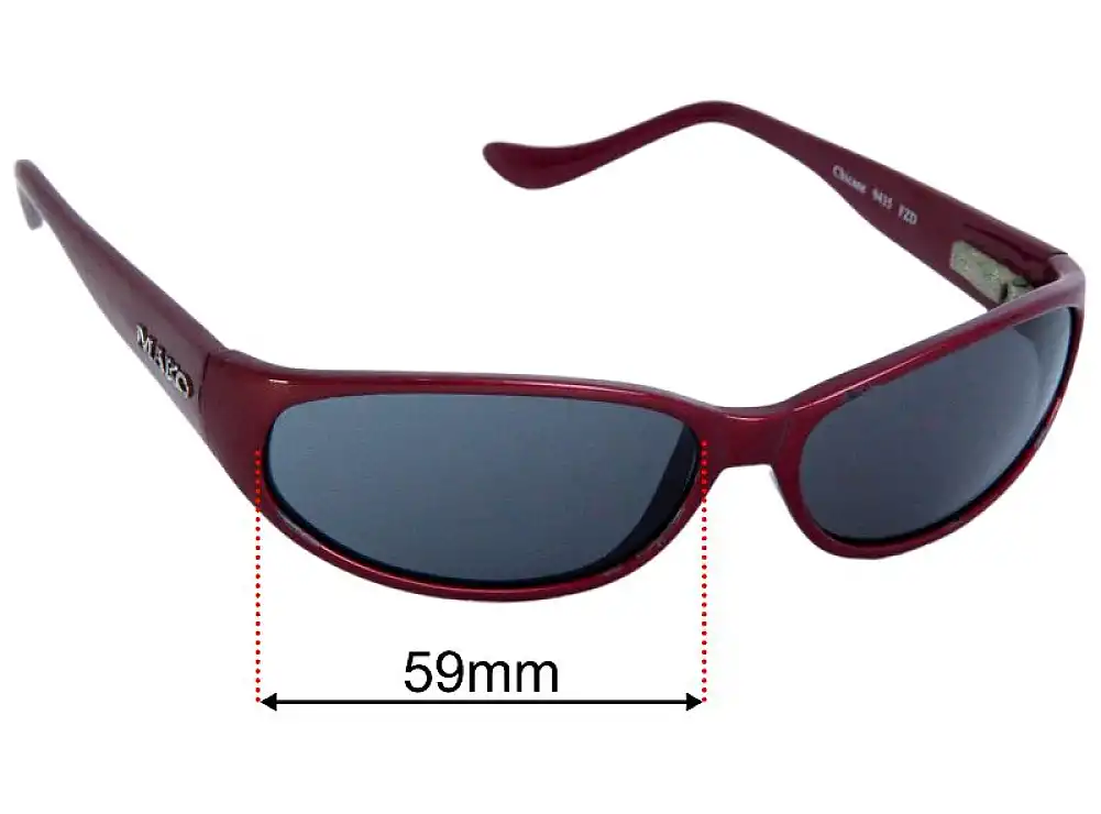 Sunglass Fix Lentilles de Remplacement pour Mako Chicane 9435 - 59mm Wide Sunglass Fix Lentilles de Remplacement pour Mako Chicane 9435 - 59mm Wide