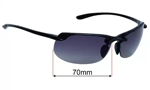 Sunglass Fix Lentilles de Remplacement pour Maui Jim MJ412 Banyans - 70mm Wide Maui Jim MJ412 Banyans Lentilles de Remplacement 70mm wide