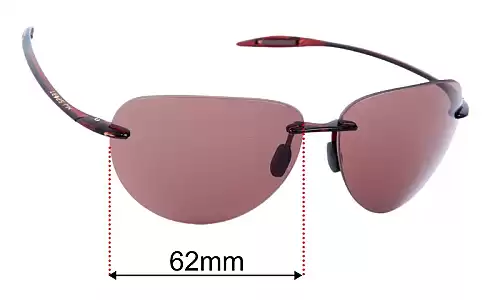 Sunglass Fix Lentilles de Remplacement pour Maui Jim MJ421 Sugar Beach - 62mm Wide Maui Jim MJ421 Sugar Beach Lentilles de Remplacement 62mm wide