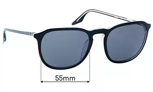 Sunglass Fix Lentilles de Remplacement pour Ray-Ban RB2203F (Low Bridge Fit) - 55mm Wide Ray-Ban RB2203F (Low Bridge Fit) Lentilles de Remplacement 55mm wide