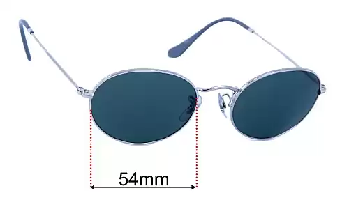 Sunglass Fix Lentilles de Remplacement pour Ray-Ban RB3547 Oval - 54mm Wide Ray-Ban RB3547 Oval Lentilles de Remplacement 54mm wide