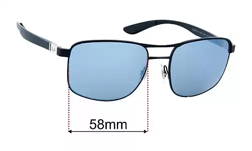 Sunglass Fix Lentilles de Remplacement pour Ray-Ban RB3660CH Chromance - 58mm Wide Ray-Ban RB3660CH Chromance Lentilles de Remplacement 58mm wide