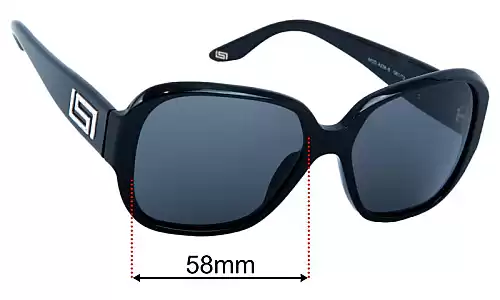 Sunglass Fix Lentilles de Remplacement pour Versace MOD 4238-B - 58mm Wide Versace MOD 4238-B Lentilles de Remplacement 58mm wide