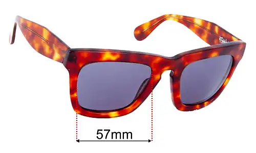 Sunglass Fix Lentilles de Remplacement pour Ksubi (C.)ishil - 57mm Wide Ksubi (C.)ishil Lentilles de Remplacement 57mm wide