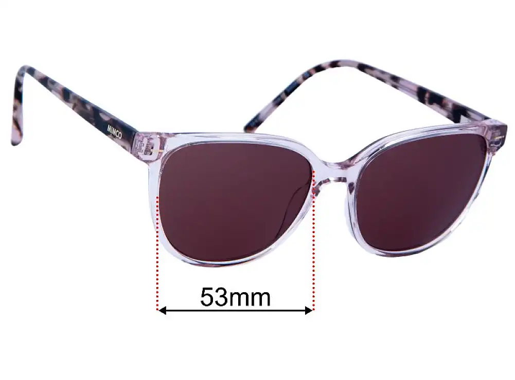 Sunglass Fix Lentilles de Remplacement pour Mimco 03 - 53mm Wide Sunglass Fix Lentilles de Remplacement pour Mimco 03 - 53mm Wide