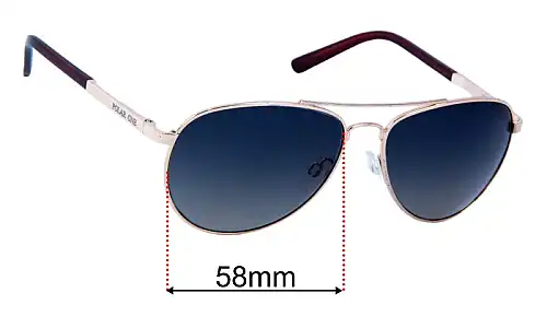 Sunglass Fix Lentilles de Remplacement pour PolarOne PL 21846 - 58mm Wide PolarOne PL 21846 Lentilles de Remplacement 58mm wide