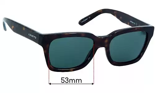Sunglass Fix Lentilles de Remplacement pour Arnette Cold Heart 2.0 AN4334 - 53mm Wide Arnette Cold Heart 2.0 AN4334 Lentilles de Remplacement 53mm wide