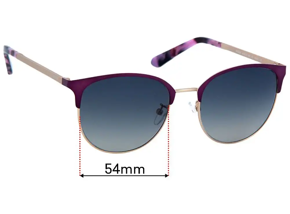 Sunglass Fix Lentilles de Remplacement pour Brianna 21BL2S - 54mm Wide Sunglass Fix Lentilles de Remplacement pour Brianna 21BL2S - 54mm Wide