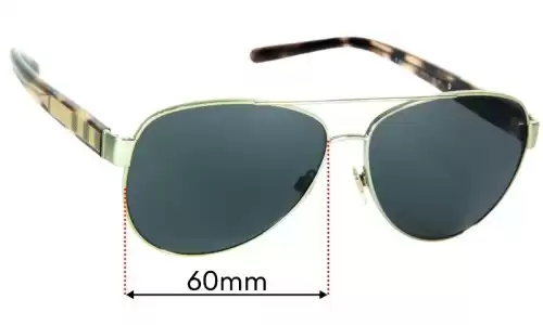 Sunglass Fix Lentilles de Remplacement pour Burberry BE 3084 - 60mm Wide Burberry BE 3084 Lentilles de Remplacement 60mm wide