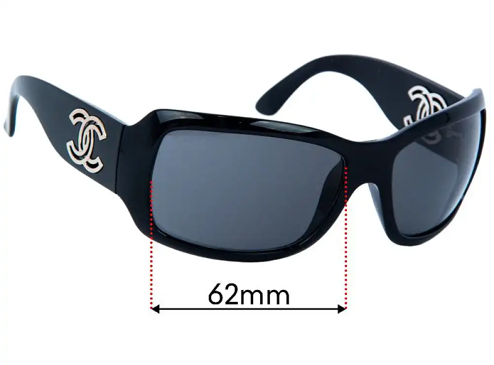 Sunglass Fix Lentilles de Remplacement pour Chanel 6018 - 62mm Wide Sunglass Fix Lentilles de Remplacement pour Chanel 6018 - 62mm Wide