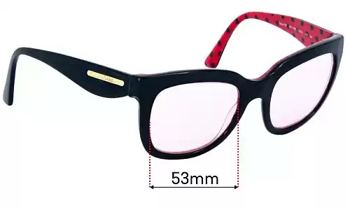 Sunglass Fix Lentilles de Remplacement pour Dolce & Gabbana DG4197 - 53mm Wide Dolce & Gabbana DG4197 Lentilles de Remplacement 53mm wide