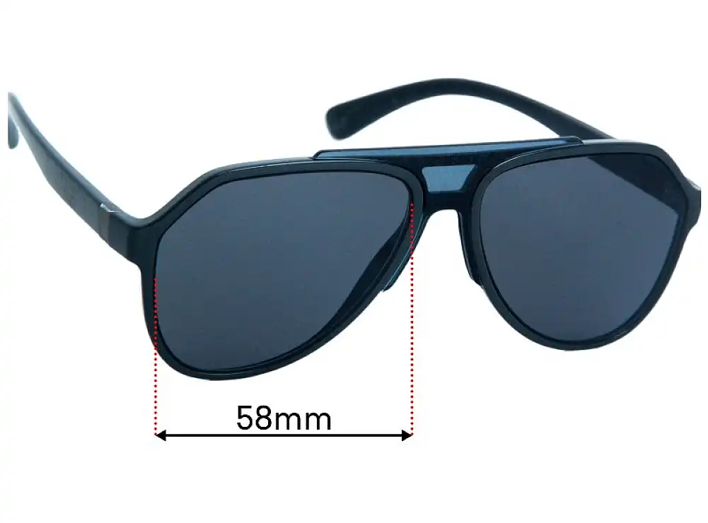 Sunglass Fix Lentilles de Remplacement pour Dolce & Gabbana DG6128 - 58mm Wide Sunglass Fix Lentilles de Remplacement pour Dolce & Gabbana DG6128 - 58mm Wide
