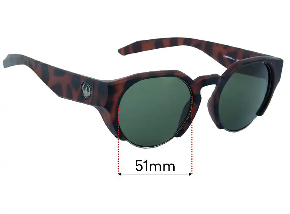 Sunglass Fix Lentilles de Remplacement pour Dragon Compass LL - 51mm Wide Sunglass Fix Lentilles de Remplacement pour Dragon Compass LL - 51mm Wide