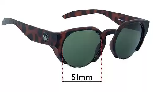 Sunglass Fix Lentilles de Remplacement pour Dragon Compass LL - 51mm Wide Dragon Compass LL Lentilles de Remplacement 51mm wide