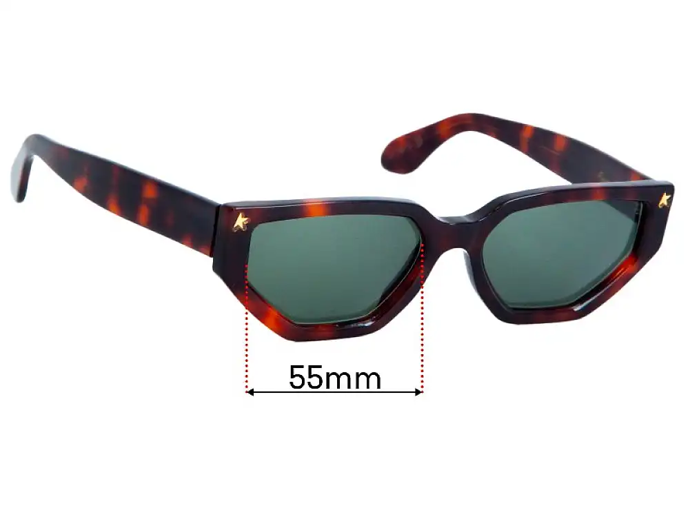 Sunglass Fix Lentilles de Remplacement pour Golden Goose Jackie - 55mm Wide Sunglass Fix Lentilles de Remplacement pour Golden Goose Jackie - 55mm Wide