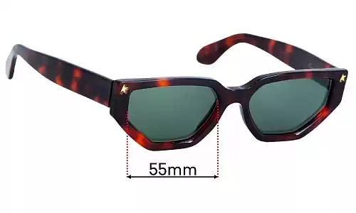 Sunglass Fix Lentilles de Remplacement pour Golden Goose Jackie - 55mm Wide Golden Goose Jackie Lentilles de Remplacement 55mm wide