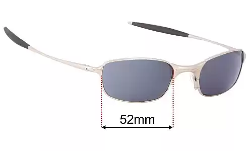 Sunglass Fix Lentilles de Remplacement pour Oakley Square Wire 2.1 Rx able - 52mm Wide Oakley Square Wire 2.1 Rx able Lentilles de Remplacement 52mm wide