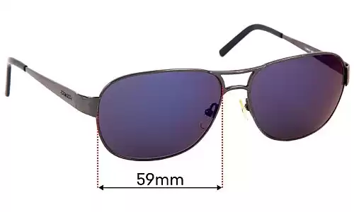 Sunglass Fix Lentilles de Remplacement pour Police S8564 - 59mm Wide Police S8564 Lentilles de Remplacement 59mm wide