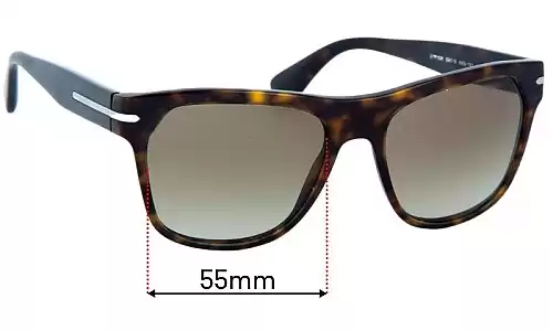 Sunglass Fix Lentilles de Remplacement pour Prada SPR03R - 55mm Wide Prada SPR03R Lentilles de Remplacement 55mm wide