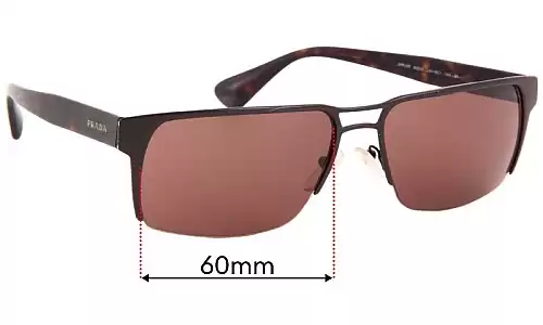 Sunglass Fix Lentilles de Remplacement pour Prada SPR52R - 60mm Wide Prada SPR52R Lentilles de Remplacement 60mm wide