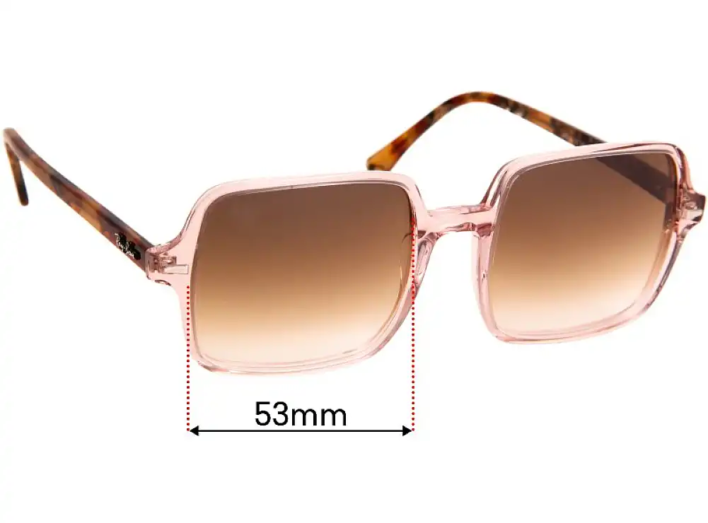 Sunglass Fix Verres de Remplacement pour Ray-Ban RB1973 Square II - 53mm Wide Sunglass Fix Verres de Remplacement pour Ray-Ban RB1973 Square II - 53mm Wide