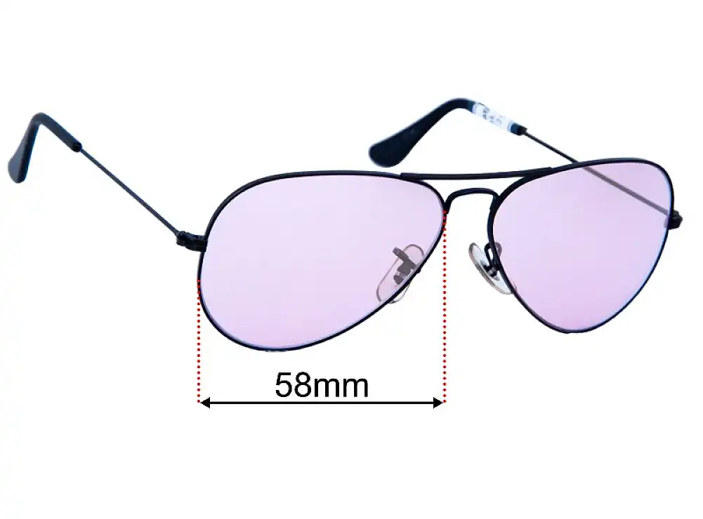 Sunglass Fix Lentilles de Remplacement pour Ray-Ban B&L Aviator RB3025 - 58mm Wide Sunglass Fix Lentilles de Remplacement pour Ray-Ban B&L Aviator RB3025 - 58mm Wide