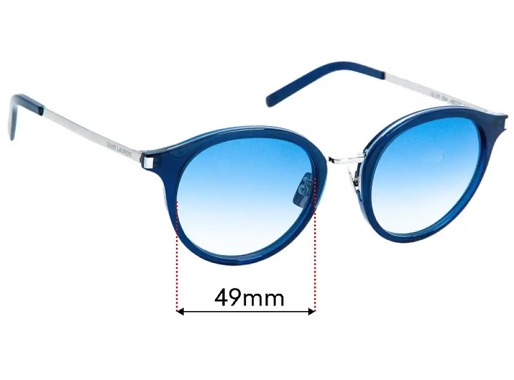 Sunglass Fix Lentilles de Remplacement pour Yves Saint Laurent SL 91 - 49mm Wide Sunglass Fix Lentilles de Remplacement pour Yves Saint Laurent SL 91 - 49mm Wide