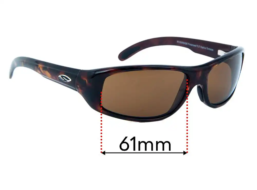 Sunglass Fix Lentilles de Remplacement pour Smith Riverside - 61mm Wide Sunglass Fix Lentilles de Remplacement pour Smith Riverside - 61mm Wide
