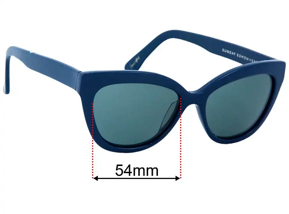 Sunglass Fix Lentilles de Remplacement pour Sunday Somewhere Pearl - 54mm Wide Sunglass Fix Lentilles de Remplacement pour Sunday Somewhere Pearl - 54mm Wide