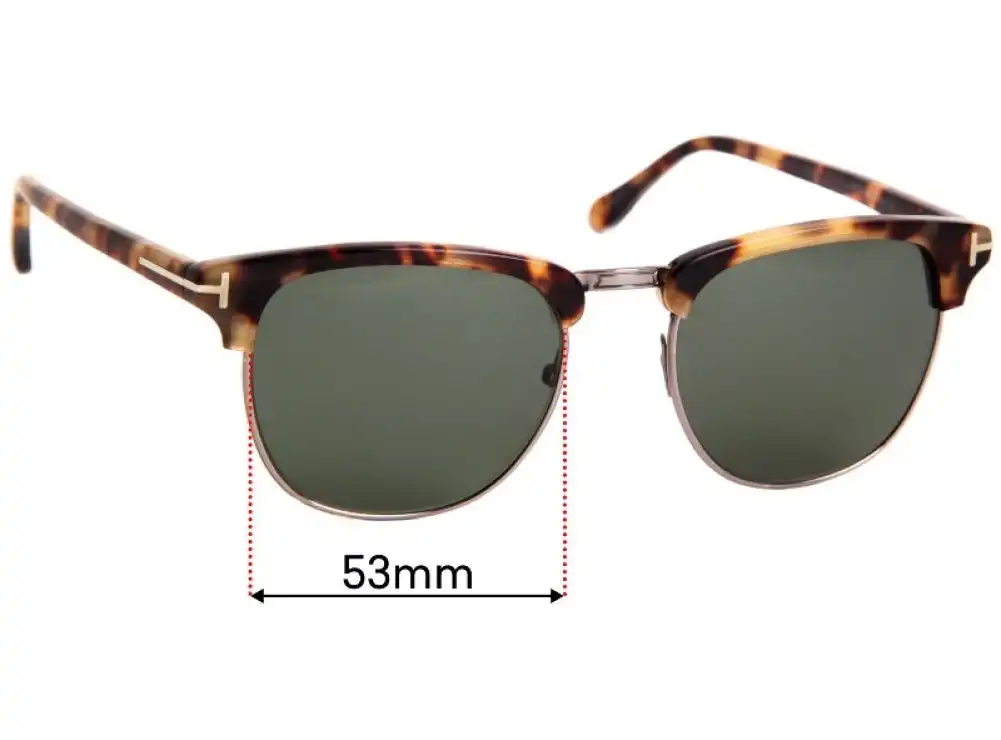 Sunglass Fix Lentilles de Remplacement pour Tom Ford Henry TF248 - 53mm Wide Sunglass Fix Lentilles de Remplacement pour Tom Ford Henry TF248 - 53mm Wide