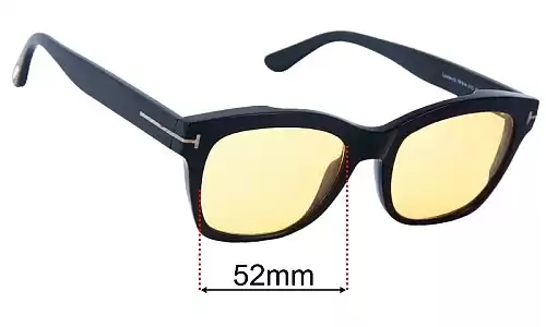 Sunglass Fix Lentilles de Remplacement pour Tom Ford Lauren-02 TF614 - 52mm Wide Tom Ford Lauren-02 TF614 Lentilles de Remplacement 52mm wide