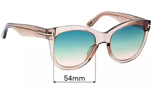 Sunglass Fix Lentilles de Remplacement pour Tom Ford Wallace TF870 - 54mm Wide Tom Ford Wallace TF870 Lentilles de Remplacement 54mm wide