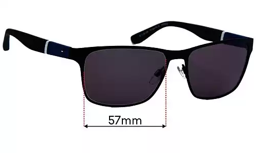 Sunglass Fix Lentilles de Remplacement pour Tommy Hilfiger TH Sun Rx 25 - 57mm Wide Tommy Hilfiger TH Sun Rx 25 Lentilles de Remplacement 57mm wide