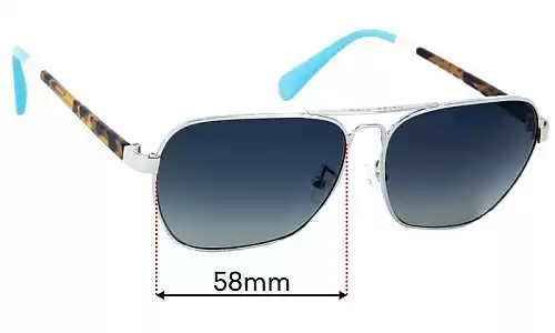 Sunglass Fix Lentilles de Remplacement pour Toms Navigator - 58mm Wide Toms Navigator Lentilles de Remplacement 58mm wide