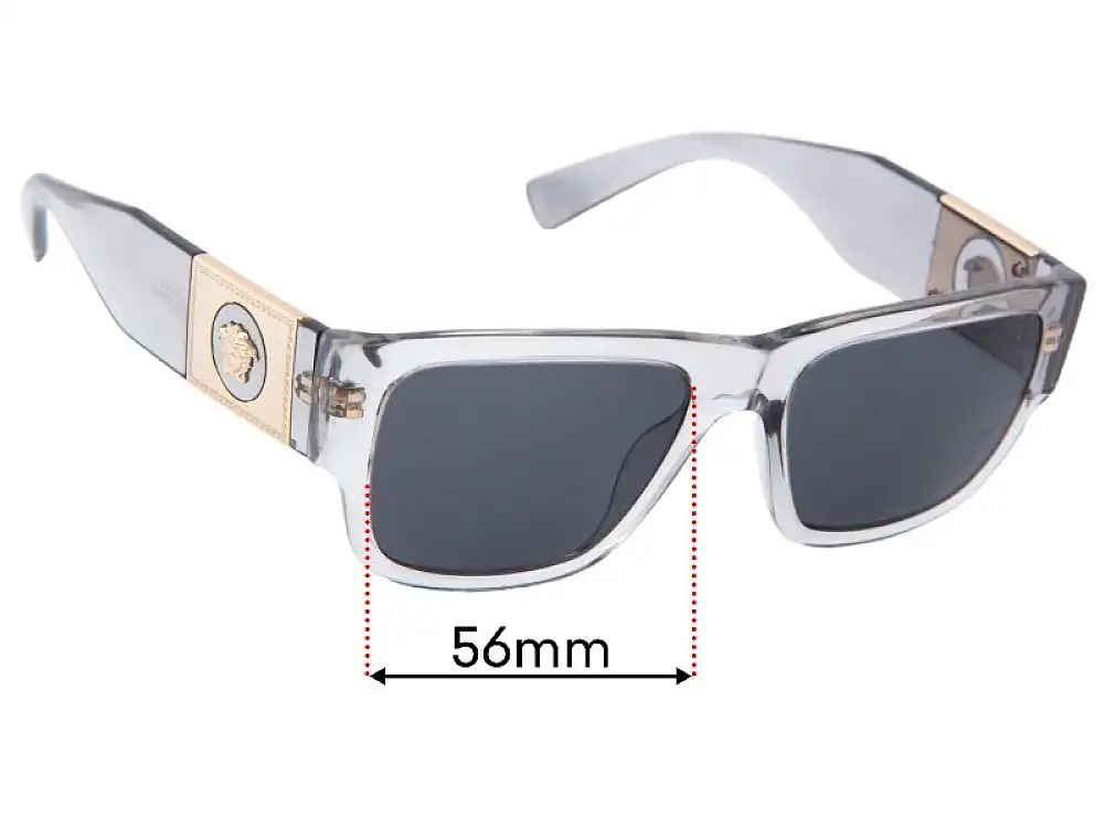 Sunglass Fix Lentilles de Remplacement pour Versace MOD 4406 - 56mm Wide Sunglass Fix Lentilles de Remplacement pour Versace MOD 4406 - 56mm Wide