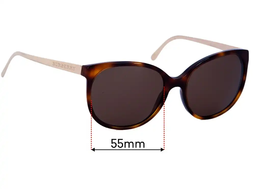 Sunglass Fix Lentilles de Remplacement pour Burberry B 4146 - 55mm Wide Sunglass Fix Lentilles de Remplacement pour Burberry B 4146 - 55mm Wide