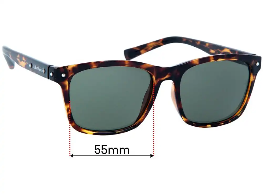 Sunglass Fix Lentilles de Remplacement pour Calvin Klein Unknown - 55mm Wide Sunglass Fix Lentilles de Remplacement pour Calvin Klein Unknown - 55mm Wide