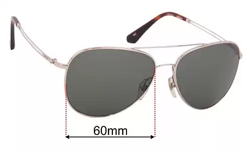 Sunglass Fix Lentilles de Remplacement pour Horien N-6259 - 60mm Wide Horien N-6259 Lentilles de Remplacement 60mm wide