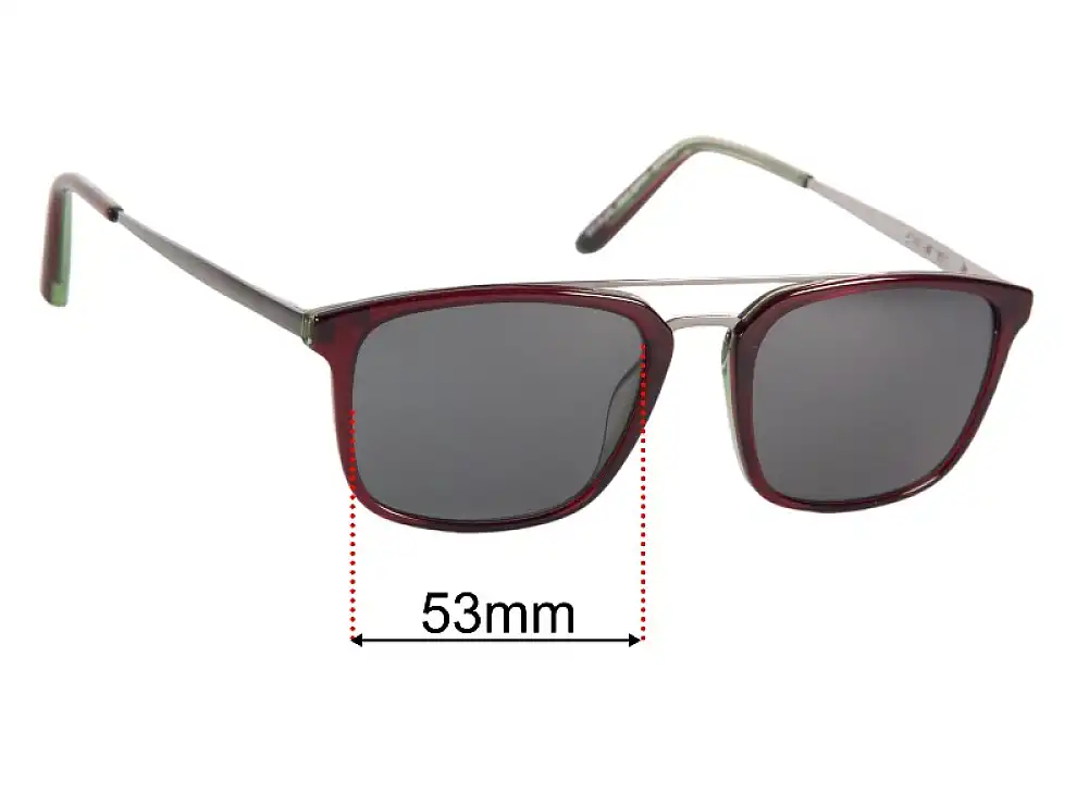 Sunglass Fix Lentilles de Remplacement pour Osiris Spirited - 53mm Wide Sunglass Fix Lentilles de Remplacement pour Osiris Spirited - 53mm Wide