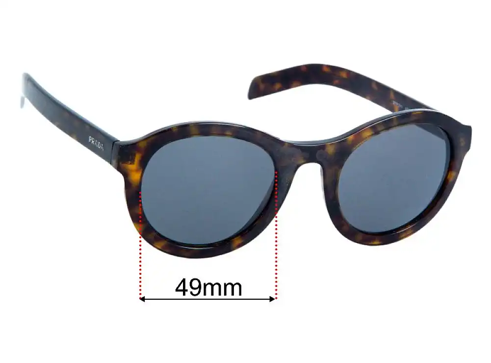 Sunglass Fix Lentilles de Remplacement pour Prada SPR 24V - 49mm Wide Sunglass Fix Lentilles de Remplacement pour Prada SPR 24V - 49mm Wide
