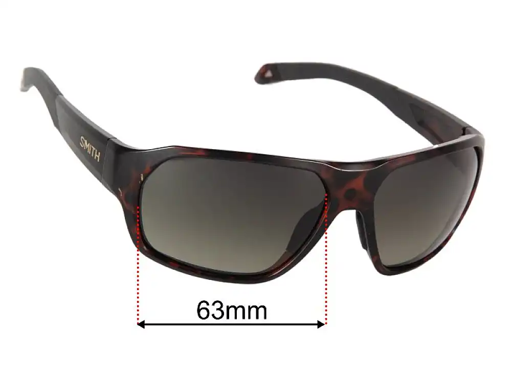 Sunglass Fix Replacement Lenses for Smith Deckboss - 63mm Wide Sunglass Fix Replacement Lenses for Smith Deckboss - 63mm Wide