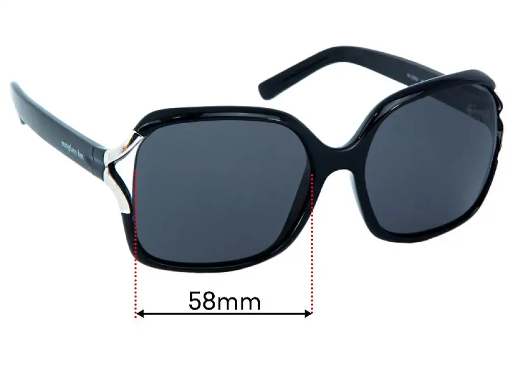 Sunglass Fix Lentilles de Remplacement pour Sunglass Hut HU 2002 - 58mm Wide Sunglass Fix Lentilles de Remplacement pour Sunglass Hut HU 2002 - 58mm Wide