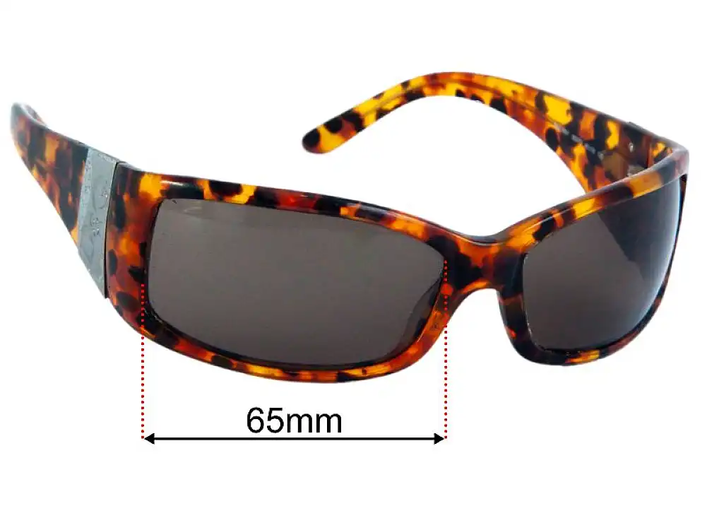 Sunglass Fix Lentilles de Remplacement pour Dolce & Gabbana DG3001 - 65mm Wide - Side View Sunglass Fix Lentilles de Remplacement pour Dolce & Gabbana DG3001 - 65mm Wide - Side View