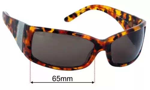 Sunglass Fix Lentilles de Remplacement pour Dolce & Gabbana DG3001 - 65mm Wide - Side View Dolce & Gabbana DG3001 Lentilles de Remplacement 65mm wide - Side View